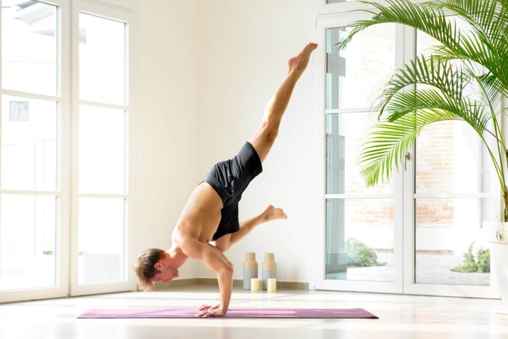 Flying Crow Pose (Eka Pada Galavasana) - Advanced